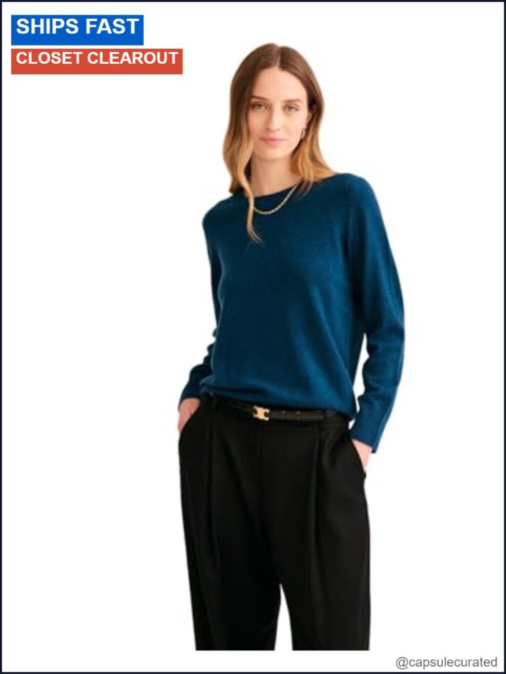 Cashmere Crewneck Sweater 100% Mongolian Cashmere Pullover